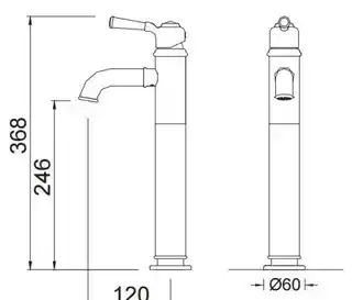 Blue Water Calitri Bateria umywalkowa wysoka chrom CAL-BUW.050C