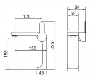Blue Water Gala bateria umywalkowa średnio wysoka chrom GAL-BUSW.025C