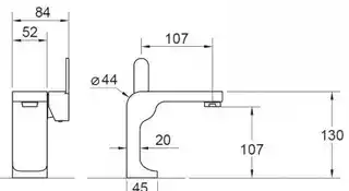 Blue Water Gala Bateria umywalkowa z korkiem automatycznym click-clack chrom GAL-BUN.010C
