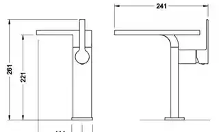 Blue Water Hugo Bateria umywalkowa wysoka kaskadowa chrom HUG-BUW.050C