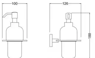 Blue Water Hugo dozownik na mydło chrom HUG-020