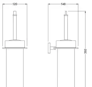 Blue Water Hugo szczotka WC wisząca chrom HUG-031