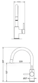 Blue Water Plaza bateria kuchenna z wyciąganą wylewką złota