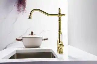 Blue Water SAXO MOSIĄDZ ANTYCZNY Bateria kuchenna z podłaczeniem do fitrów