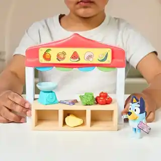 Bluey figurka sklep spożywczy BLU17555, postać z serii Bluey, plastikowa, wysokoskości 10 cm, dla dzieci od 3 lat