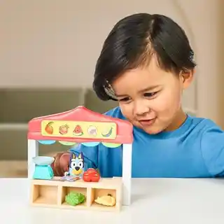Bluey figurka sklep spożywczy BLU17555, postać z serii Bluey, plastikowa, wysokoskości 10 cm, dla dzieci od 3 lat
