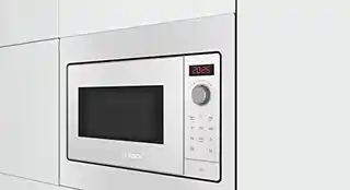 Bosch kuchenka mikrofalowa BFL523MW3 I, 20 litrów, 800 W, funkcja grill, sterowanie elektroniczne, stal nierdzewna