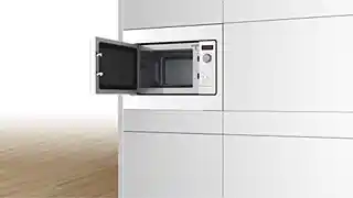 Bosch kuchenka mikrofalowa BFL523MW3 I, 20 litrów, 800 W, funkcja grill, sterowanie elektroniczne, stal nierdzewna