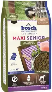 Bosch Maxi Senior Drób Ryż 12,5 kg sucha karma dla psów dużych ras starszych