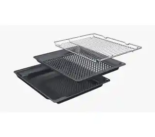 Bosch Serie 2 HQG572EB4 Termoobieg AirFry Czarny Piekarnik elektryczny parowy