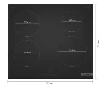Bosch Serie 4 PIE61ABB5E 59cm Czarny mat Płyta indukcyjna