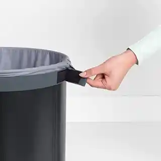 Brabantia Kosz na bieliznę 60L czarny pokrywa z korka 120022