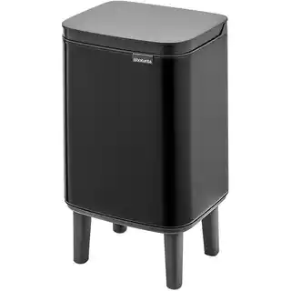Brabantia Kosz na śmieci uchylny 227028 Bo Bin Hi uchwyt do przenoszenia, zatrzaskiwane nogi, wyjmowane wiadro 4L Czarny