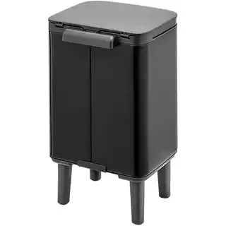 Brabantia Kosz na śmieci uchylny 227028 Bo Bin Hi uchwyt do przenoszenia, zatrzaskiwane nogi, wyjmowane wiadro 4L Czarny