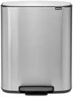Brabantia Kosz na śmieci pedałowy 2x30L matowa stal FPP 211461