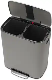 Brabantia Kosz na śmieci pedalowy 2x30L mineral concrete gray 211485