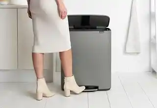 Brabantia Kosz na śmieci pedalowy 2x30L mineral concrete gray 211485