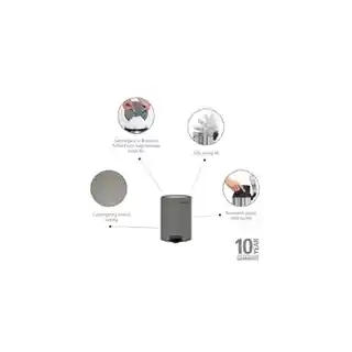 Brabantia kosz na śmieci pedalowy NewIcon 5 litrów mineralny beton szary 126284