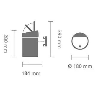 Brabantia Touch Bin 3L biały stal błyszcząca wieko model 364488
