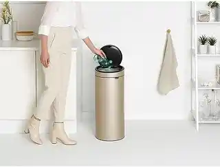 Brabantia Touch Bin New kosz na śmieci 30L champagne metaliczny 304507