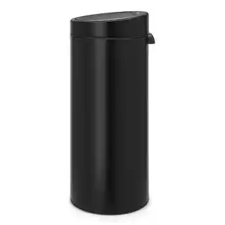 Brabantia Kosz na śmieci Touch Bin New 30L matowa czerń wyjmowane wiadro przenośny