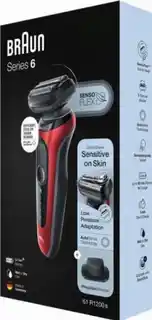 Braun Golarka męska Series 6 - 61-R1200s Czerwony