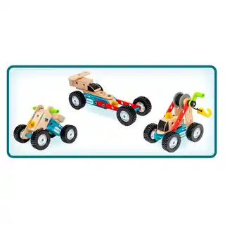 BRIO Klocki konstrukcyjne Builder zestaw silników 34595, drewniane elementy, mechaniczne części, kompatybilne z innymi zestawami, edukacyjne, dla dzieci od 3 lat