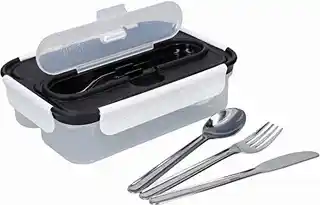 Built Lunchbox ze sztućcami czarny