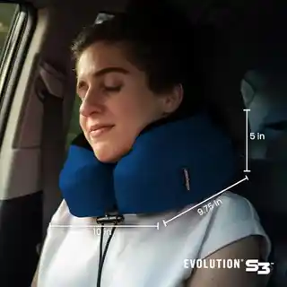 Cabeau Poduszka podróżna Evo S3 Czarny, ergonomiczna, antyalergiczna, wytrzymała, z wkładem memory foam