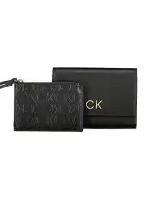 Calvin Klein Portfel damski Re-Lock Bifold & Cardholder Sm K60K611092 Czarny