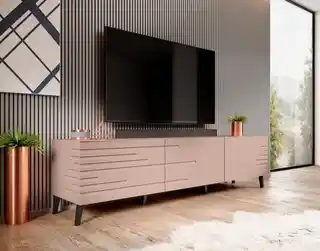 Cama Meble Szafka RTV Nova róż, 186x40x48 cm, mat