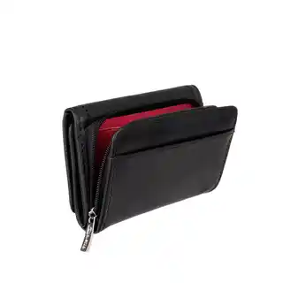 Canaletto Czarny damski portfel skórzany z perforacją laserową elegancja i funkcjonalność PD1225P52
