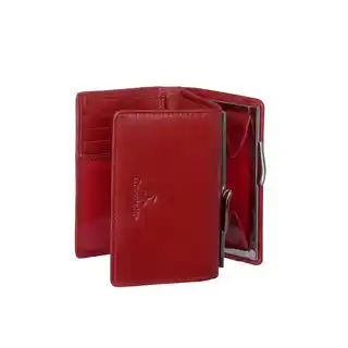 Canaletto Czerwony damski portfel ze skóry licowej RFID, funkcjonalność i elegancja PD1224s8 RFID