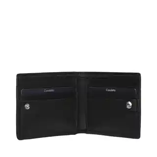 Canaletto Mały czarny skórzany portfel elegancja, funkcjonalność i ochrona RFID PM1055s163 GR