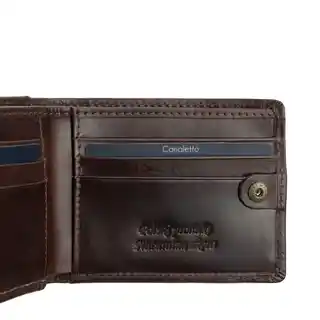 Canaletto Mały skórzany portfel RFID brązowy PM1055s160GR