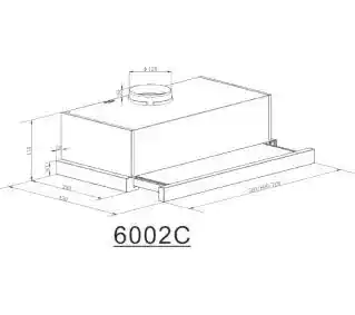 Candy CBT625/2B czarny okap