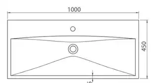 Cerastyle Elite umywalka meblowa ścienna 100x45cm ceramika biała model 032400-u