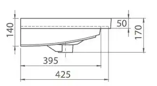 Cerastyle Elite umywalka meblowa ścienna 100x45cm ceramika biała model 032400-u