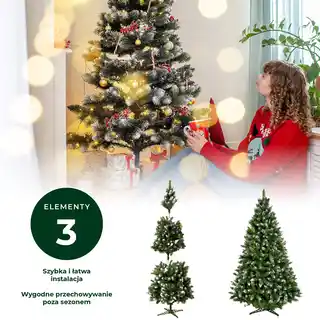 Choinka sztuczna Diamentowa 220 cm Premium Piękna