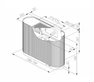 Ciarko Okap naścienny Design Mono 60 Biały CDP6003W