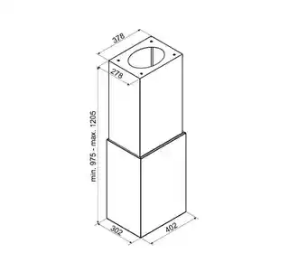 Ciarko Okap wyspowy Design Cube W Inox CDW4001I
