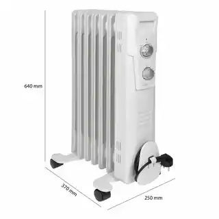 Clatronic RA 3735 grzejnik olejowy elektryczny 7 żebrowy 1500 W
