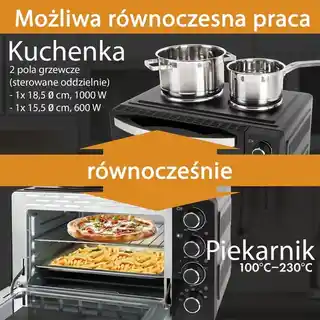 Clatronic Piekarnik elektryczny z kuchenką elektryczną KK 3786