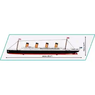 COBI Historical Collection RMS Titanic 1929, klocki plastikowe, model statku, skala, detaliczny, kolekcjonerski, numer seryjny 1929