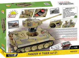 COBI Historical Collection World War II Panzer VI Tiger I NO131 2588, model do składania, szczegółowa miniatura, kolekcjonerski, skala 1:35
