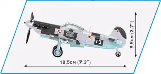 COBI Historical Collection Yakovlev Yak 1b 5863, model do składania, wojskowy samolot, kolekcjonerski, precyzyjne elementy, skala 1:48