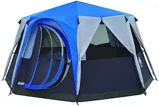 Coleman namiot Cortes Octagon 8 niebiesko szary, konstrukcja octagon, wodoodporne ściany, szybki montaż, 8 osobowy
