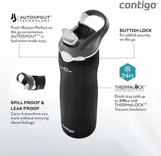 Contigo butelka termiczna Ashland Chill czarny 590 ml