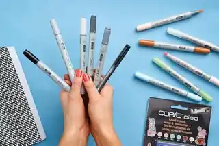Copic Ciao markery zestaw 5 plus 1 manga 1, alkoholowe, dualne, trójkątne, kolorowe, do rysunku, artystyczne
