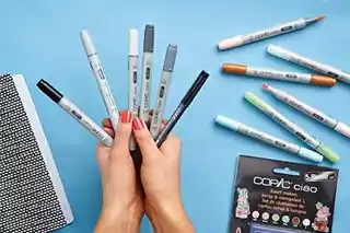 COPIC Ciao Markery zestaw 5 plus 1, manga, alkoholowe, dwustronne, szybkoschnące, kolorowe, profesjonalne